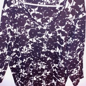 Flowered pullover shirt
